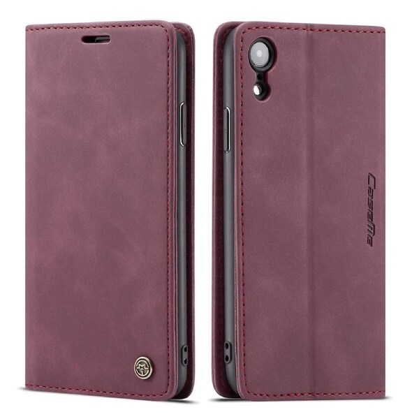 CaseMe 013 Series Slim Compact Wallet Phone Case For iPhone XS - Wine