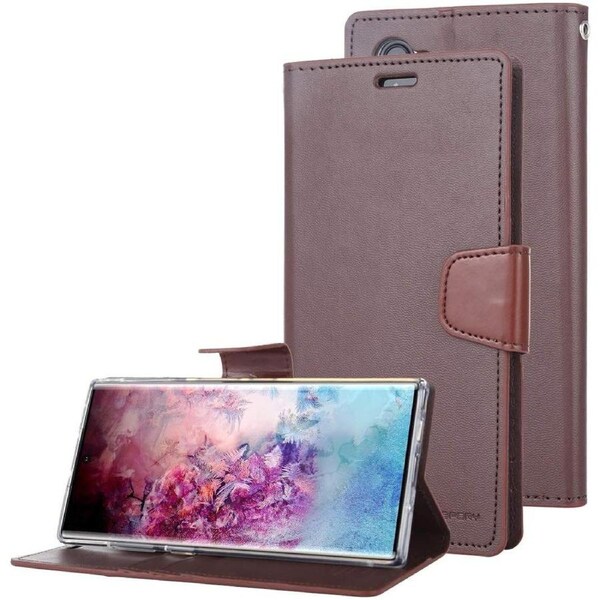 Mercury Sonata Diary Wallet For Galaxy Note 10 - Brown