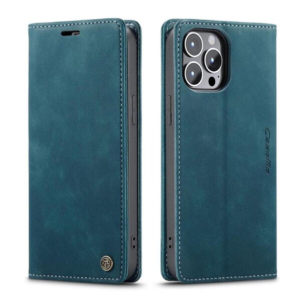 CaseMe 013 Series Slim Compact Wallet Phone Case For iPhone 13 Pro - Blue