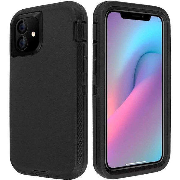 Tradies Case For iPhone 11 - Black Heavy Duty Shockproof Defender Military Grade