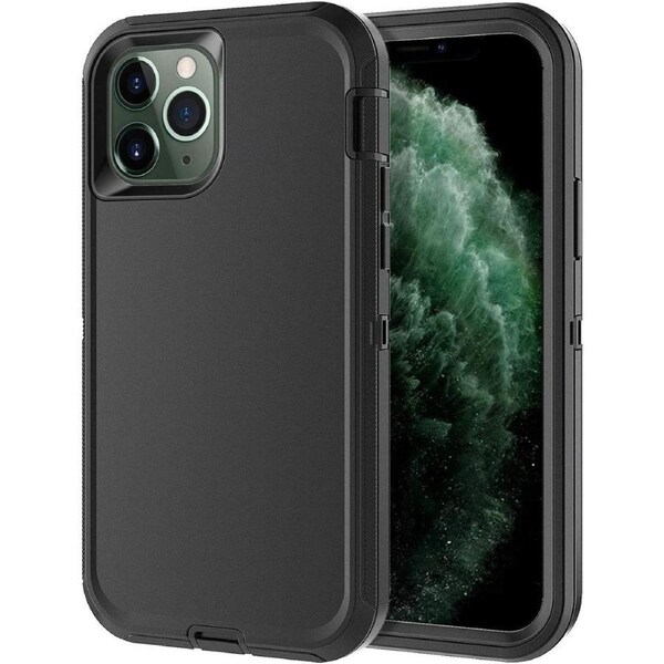 Tradies Case For iPhone 11 Pro Max - Black Heavy Duty Shockproof Defender Military Grade