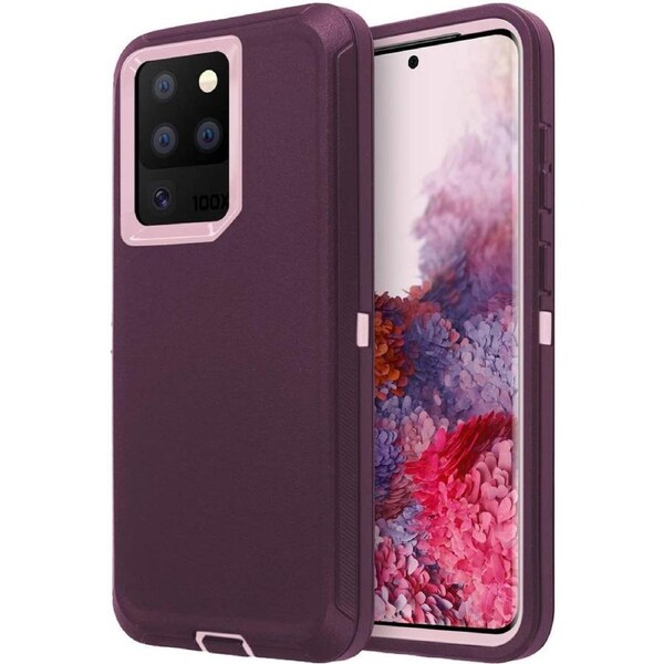 Tradies Case For Galaxy S20 Ultra - Purple Heavy Duty Shockproof Defender Military Grade