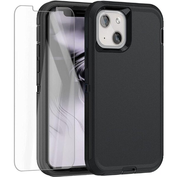 Tradies Case For iPhone 13 - Black Heavy Duty Shockproof Defender Military Grade