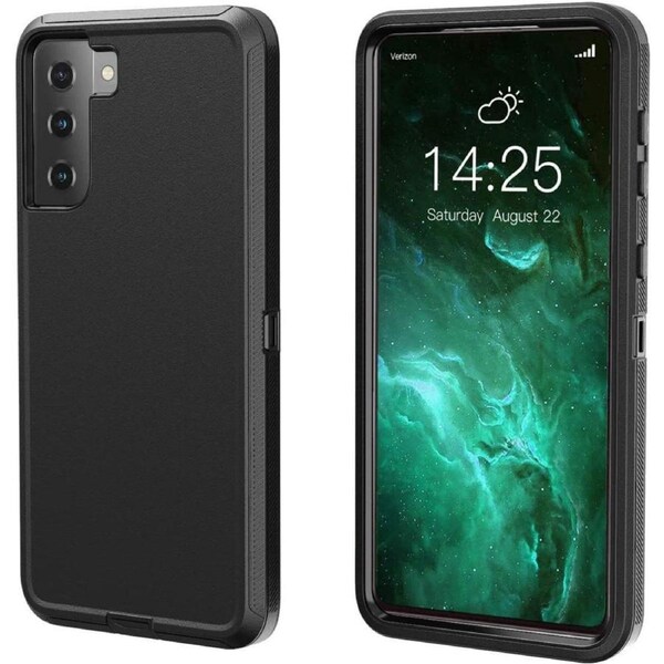 Tradies Case For Galaxy S21 - Black Heavy Duty Shockproof Defender Military Grade