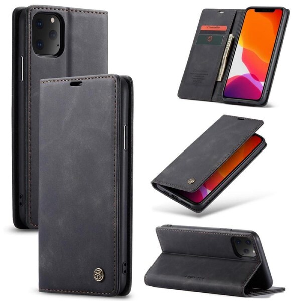 CaseMe 013 Series Slim Compact Wallet Phone Case For iPhone 11 Pro Max - Black