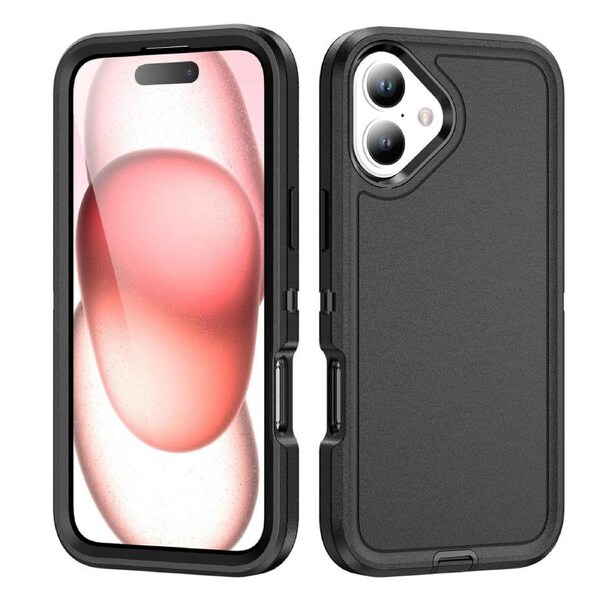 Tradies Case For iPhone 16 - Black Heavy Duty Shockproof Defender Military Grade