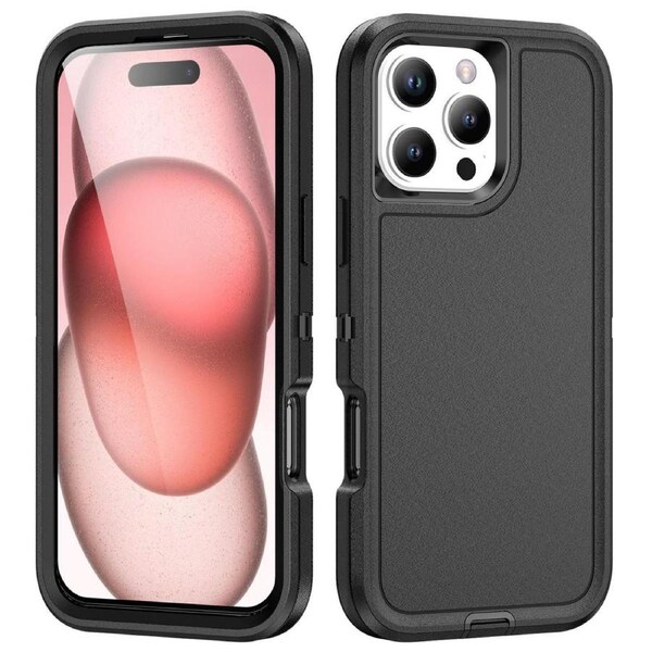 Tradies Case For iPhone 16 Pro - Black Heavy Duty Shockproof Defender Military Grade