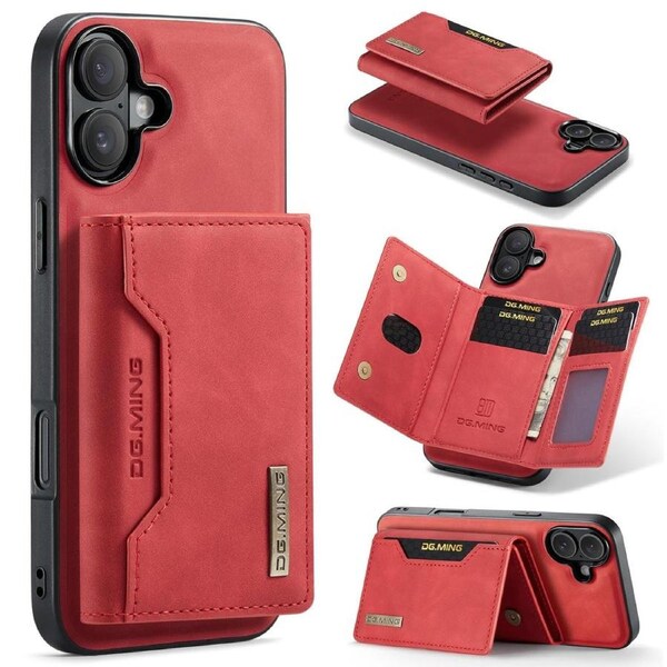 DG.Ming M2 Series 3 Fold Wallet For iPhone 16 - Red