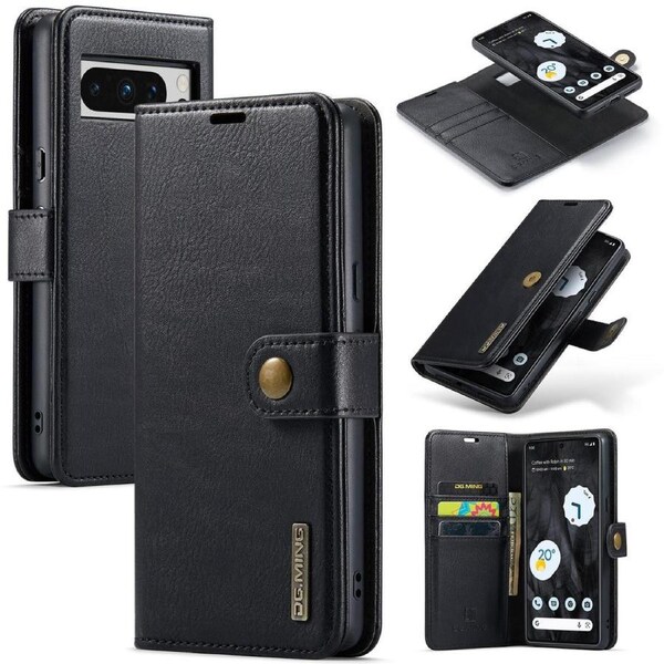 DG.Ming Wallet with Magnetic Case For Google Pixel 8 Pro - Black