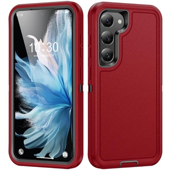 Tradies Case For Galaxy S25+ Plus - Red Heavy Duty Shockproof Defender Military Grade