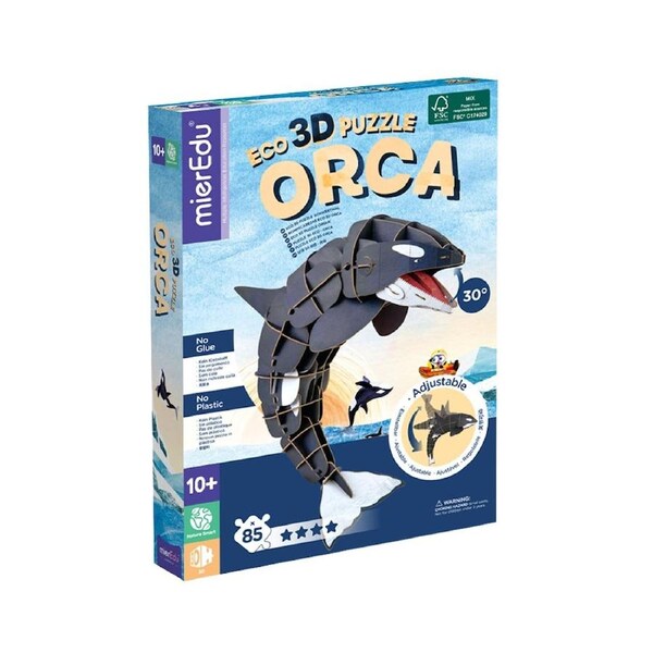mierEdu - Eco 3D Puzzle - Orca Deluxe