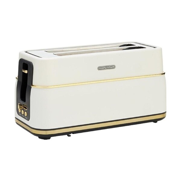 Morphy Richards Signature Soft Gold Toaster 1800W 4 Slice Defrost - Matte White
