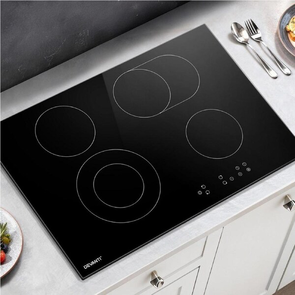 Devanti 77cm 6-Zone Electric Ceramic Cooktop w/ Touch Controls