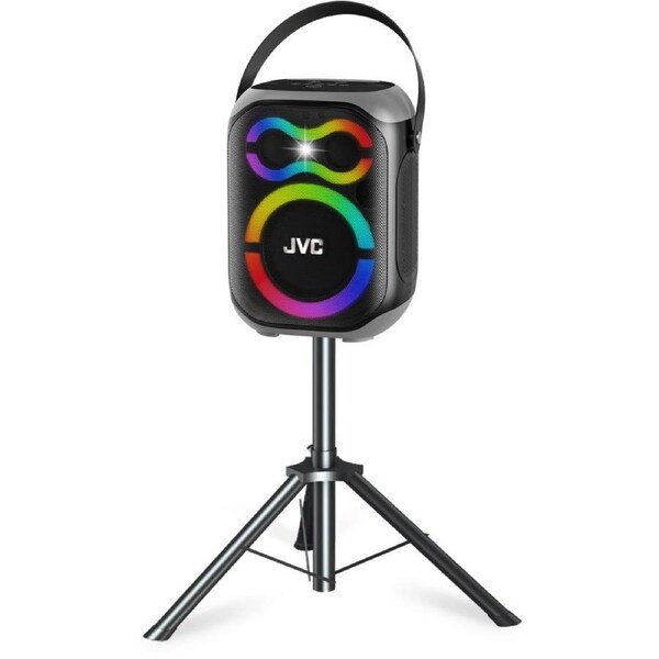 JVC Party Speaker with Stand and Dual Microphones