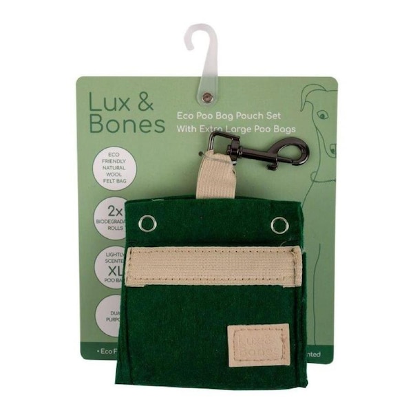 Lux & Bones 2 x Poo Bag Rolls with BONUS Poo Bag Pouch