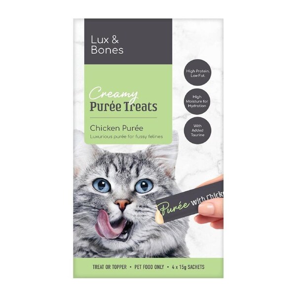Lux & Bones - Creamy Chicken Puree 4 x 15g sachets