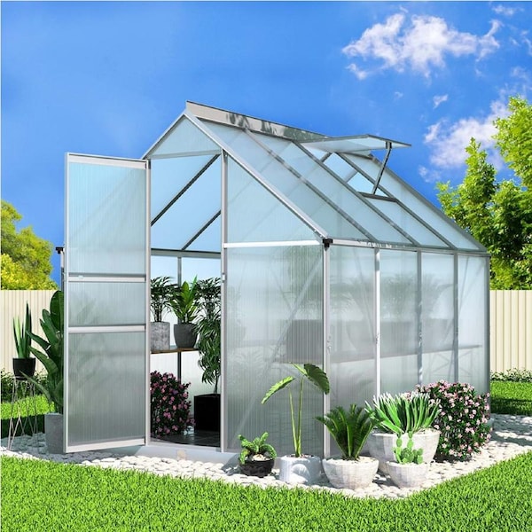Green Fingers Greenhouse Gable Shed Green House 2.42x1.9x1.95M