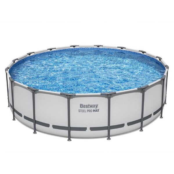 Bestway Swimming Pool 4.88m x 1.22m Steel Pro MAX with 1500gal Cartridge Filter Pump - 5613A