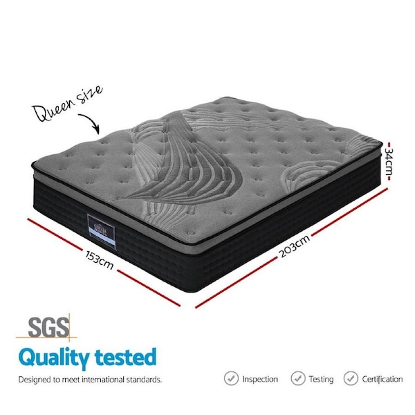 34cm Bamboo Mattress Giselle Queen