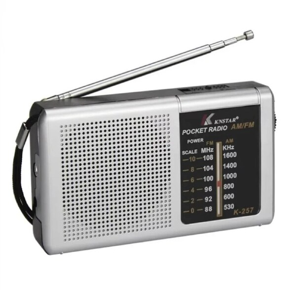 Portable Retro Radio Silver