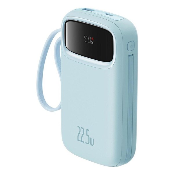 Baseus Qpow2 Dual-Cable Digital Display Fast Charge Power Bank 10000mAh 22.5W - Blue