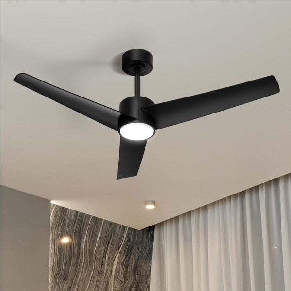 Vevare 52" Ceiling Fan With Light DC Motor 5 Speed Remote Control Timer Black