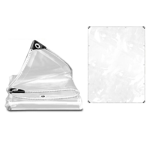 Heavy Duty Clear PVC Tarpaulin Cloth 2mx3m Outdoor Waterproof Cover Sheet