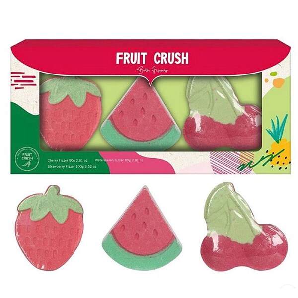 Fruit Crush Bath Fizzer 3 Piece Gift Set