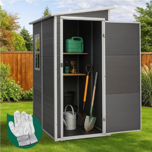 Livsip Garden Shed 1.52x1M Outdoor Storage Workshop Grey