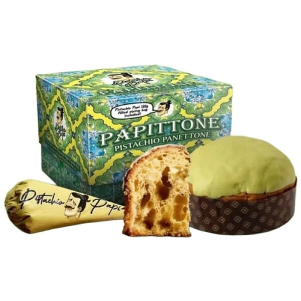 Pistachio Papi Papittone Pistachio Panettone 750g with 180g Piping Bag Gift Box