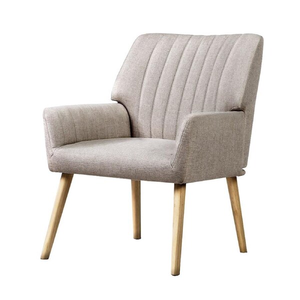 Artiss 1x Armchair Linen Accent Fabric Lounge Chair Beige