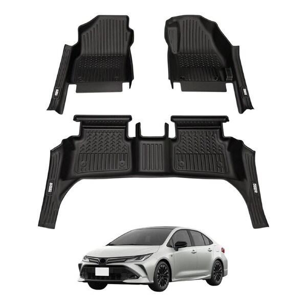 7D Car Floor Mats for Toyota Corolla Petrol Sedan 2019-Onwards