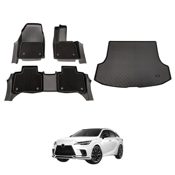 Double-Layer Car Floor Mats Boot Liner for Lexus RX Series RX350 / RX350h / RX500h 2022-Onwards