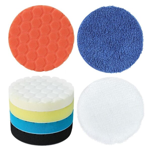 Catzon 7Pcs Polishing Pads 7In Car Buffing Sponge Wool Kit