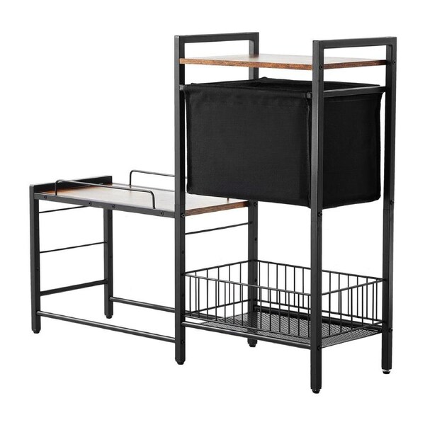 Pet Feeding Station with Storage, Elevated Dog Bowls, Raised Dog Bowl Stand, Dog Food Storage and Feeder Station with Storage Shelves, Pet Toy Storage Organizer, for Large Medium Small Dogs