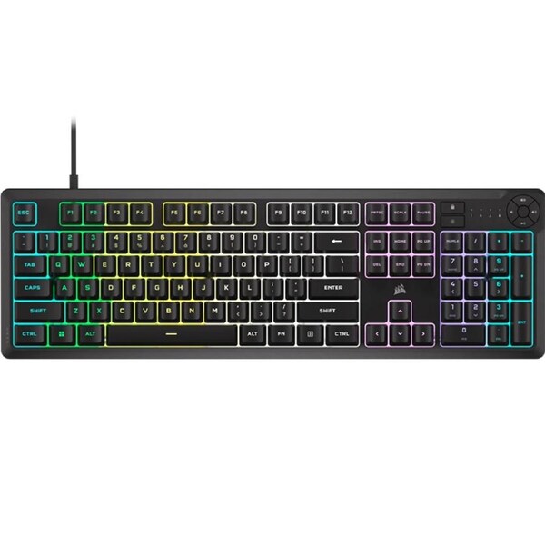 Corsair K55 CORE RGB Wired Membrane Gaming Keyboard - Black (CH-9226C65-NA)