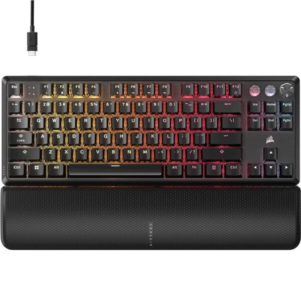 Corsair K70 PRO TKL High-Performance RGB Wired Magnetic Gaming Keyboard Black - MGX Switch (CH-911911G-NA)