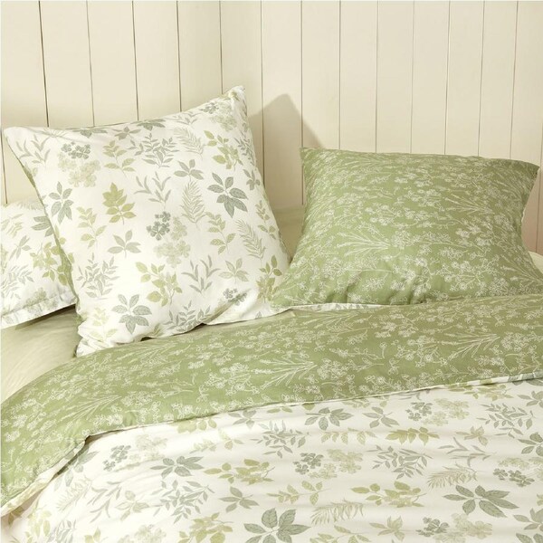 Dreamaker 100% Cotton Reversible European Pillowcase Mabel Twin Pack