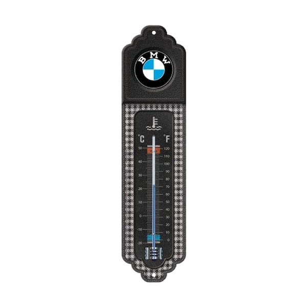 Nostalgic-Art Classic BMW Houndstooth Retro Thermometer Metal Wall Gauge