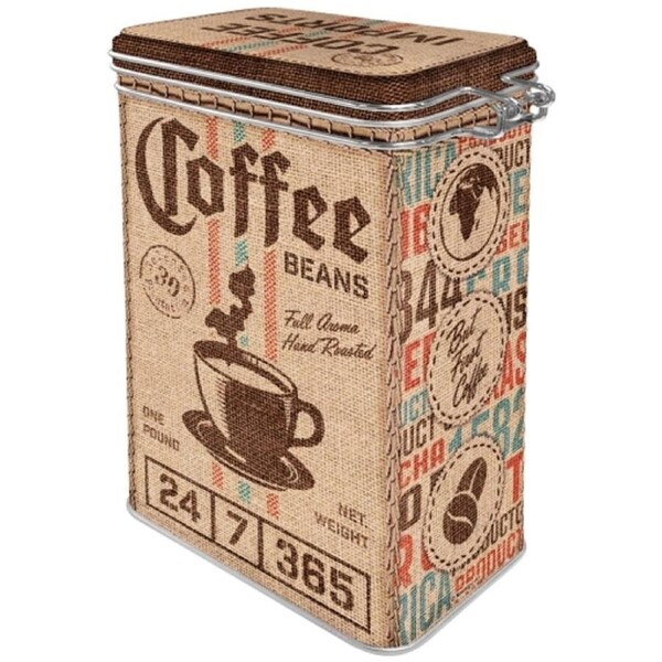 Nostalgic-Art Retro Clip Top Storage Coffee and Food Snack Tin