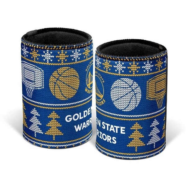 NBA Christmas Stubby Cooler Golden State Warriors Rubber Base XMAS