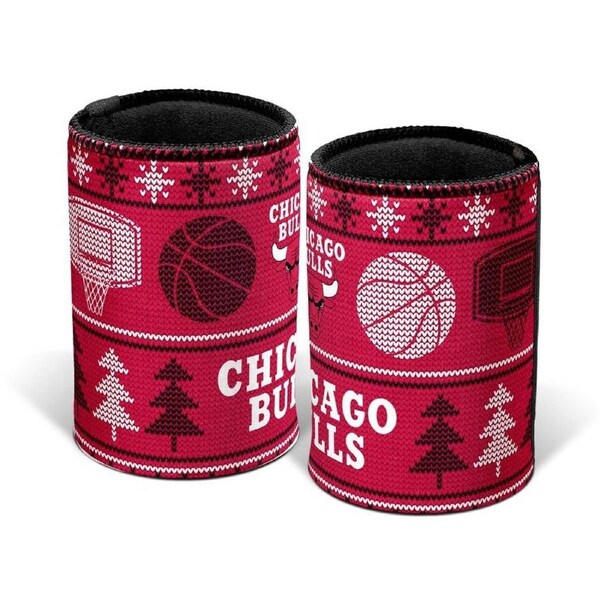 NBA Christmas Stubby Cooler Chicago Bulls Rubber Base XMAS