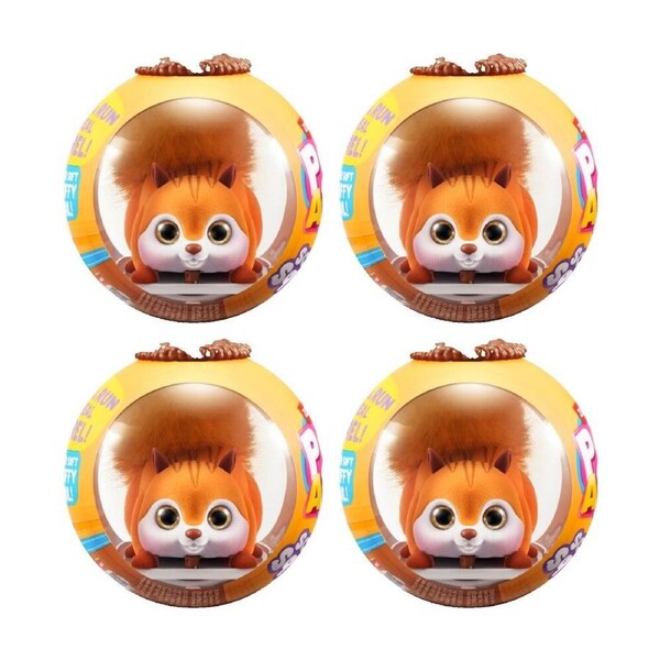 4PK Zuru Pet's Alive Scurry n Squirrel Soft Toy Plush Kids - 3y+ Assorted