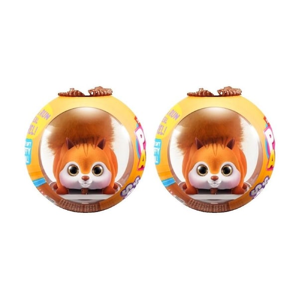 2PK Zuru Pet's Alive Scurry n Squirrel Soft Toy Plush Kids - 3y+ Assorted