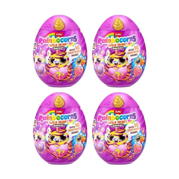 4PK Zuru Rainbocorns Sparkle Wild Heart Surprise Series 1 Toy - 3y+ Assorted