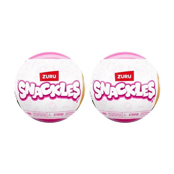 2PK Zuru Snackles Core 5In Capsule Wave 3 Soft Toy Plush Kids - 3y+ Assorted
