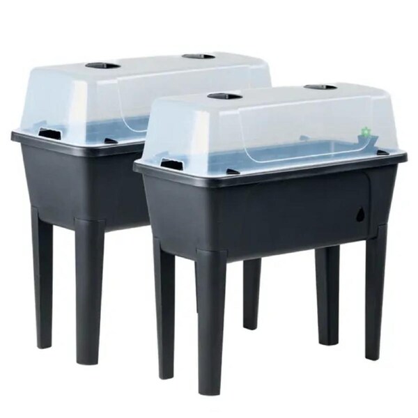 Watering Raised Garden Bed with Cover - Twin Pack