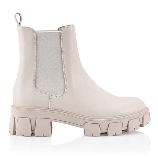 Verali Women's Raven Chelsea Combat Boot Bone Smooth 40