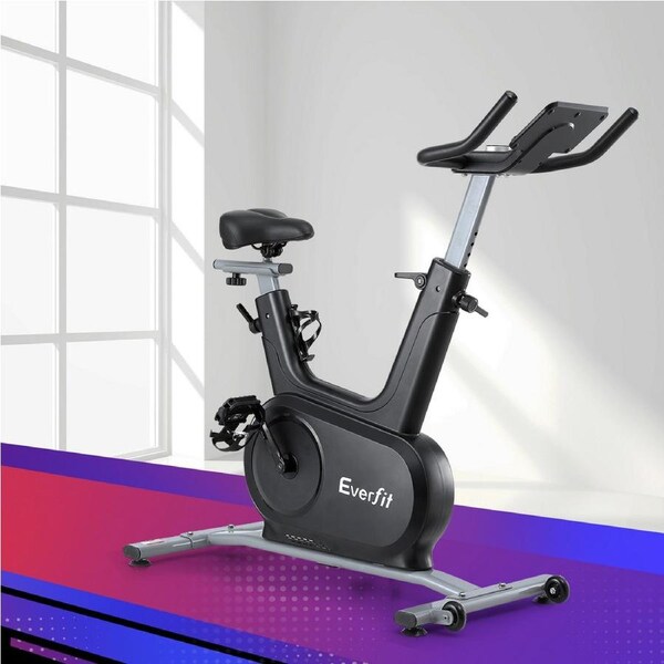 Everfit Exercise Bike Spin Bike Electromagnetic Smart Home Fitness 24-Level Resistance Bluetooth
