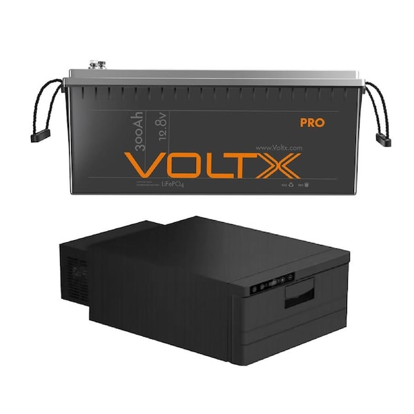 VoltX 300Ah 12V Lithium Battery + 31L Drawer Fridge